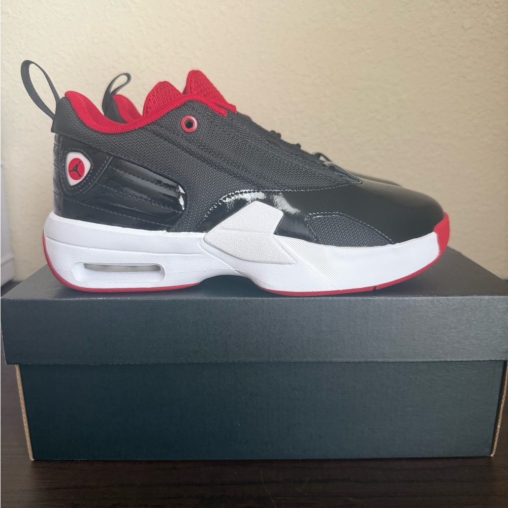 Jordan Black and Red Sneakers with Air Unit